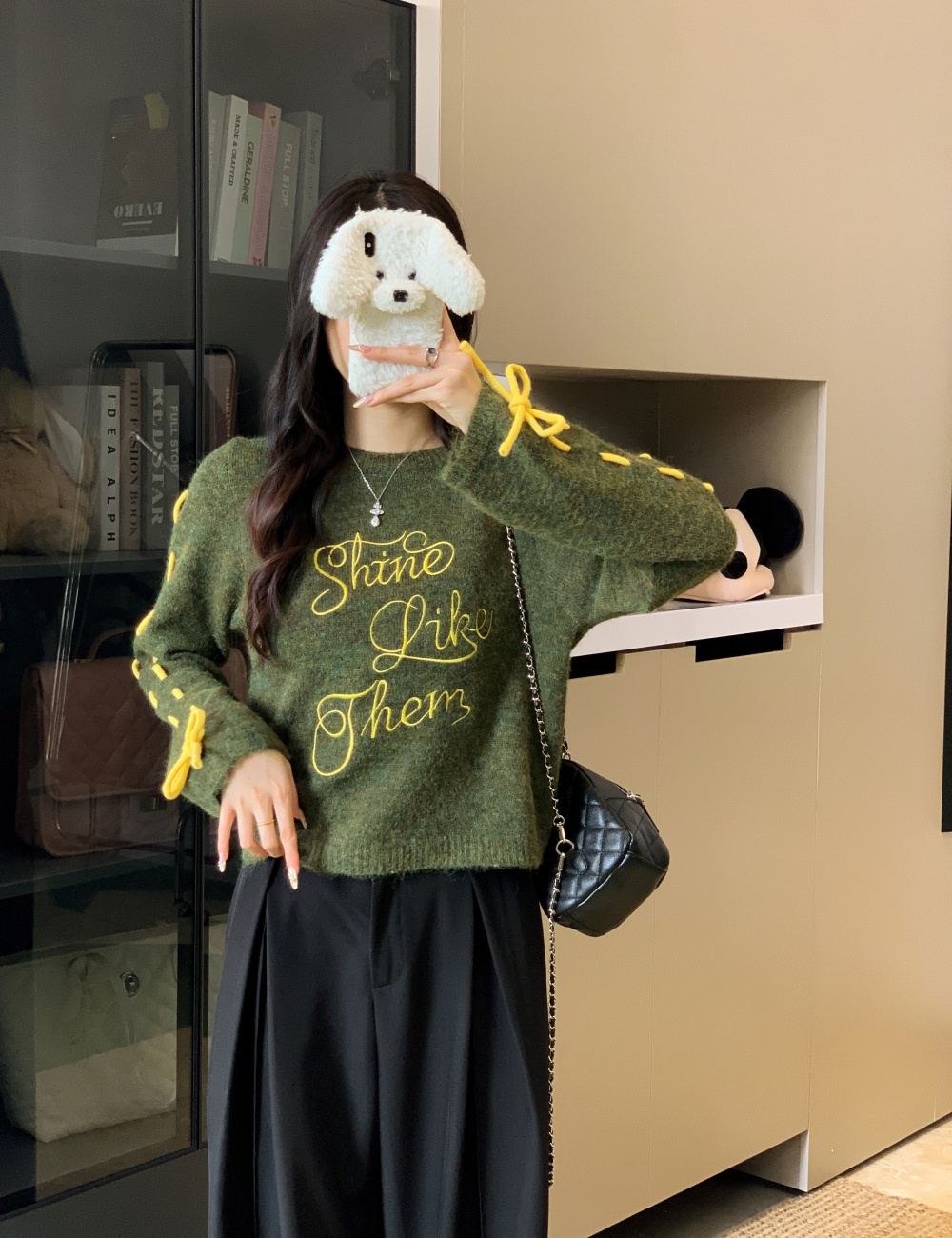 Letters lazy wool sweater autumn and winter unique tops