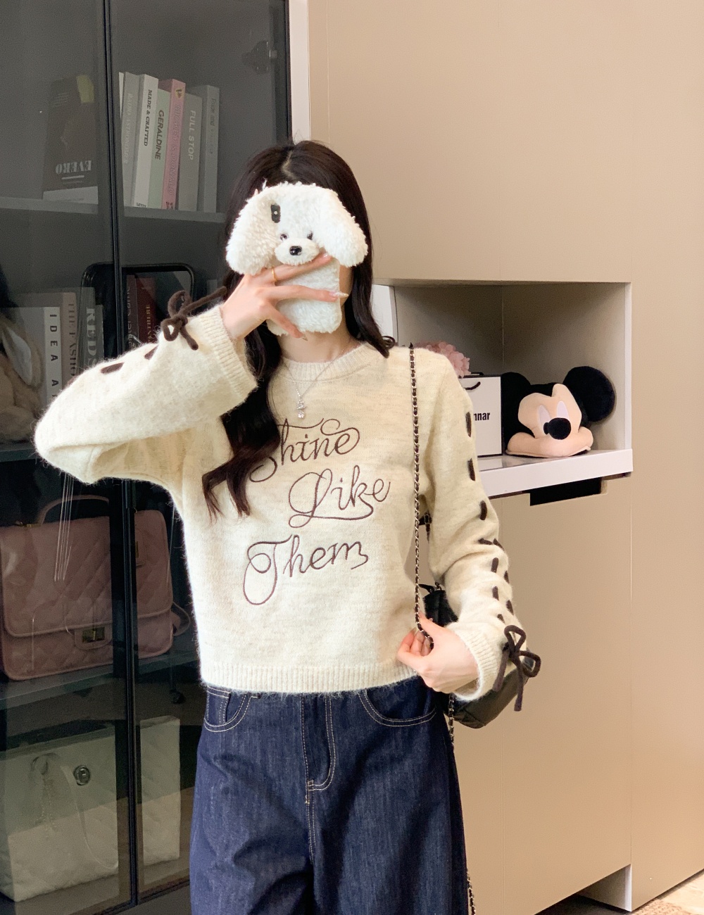 Letters lazy wool sweater autumn and winter unique tops