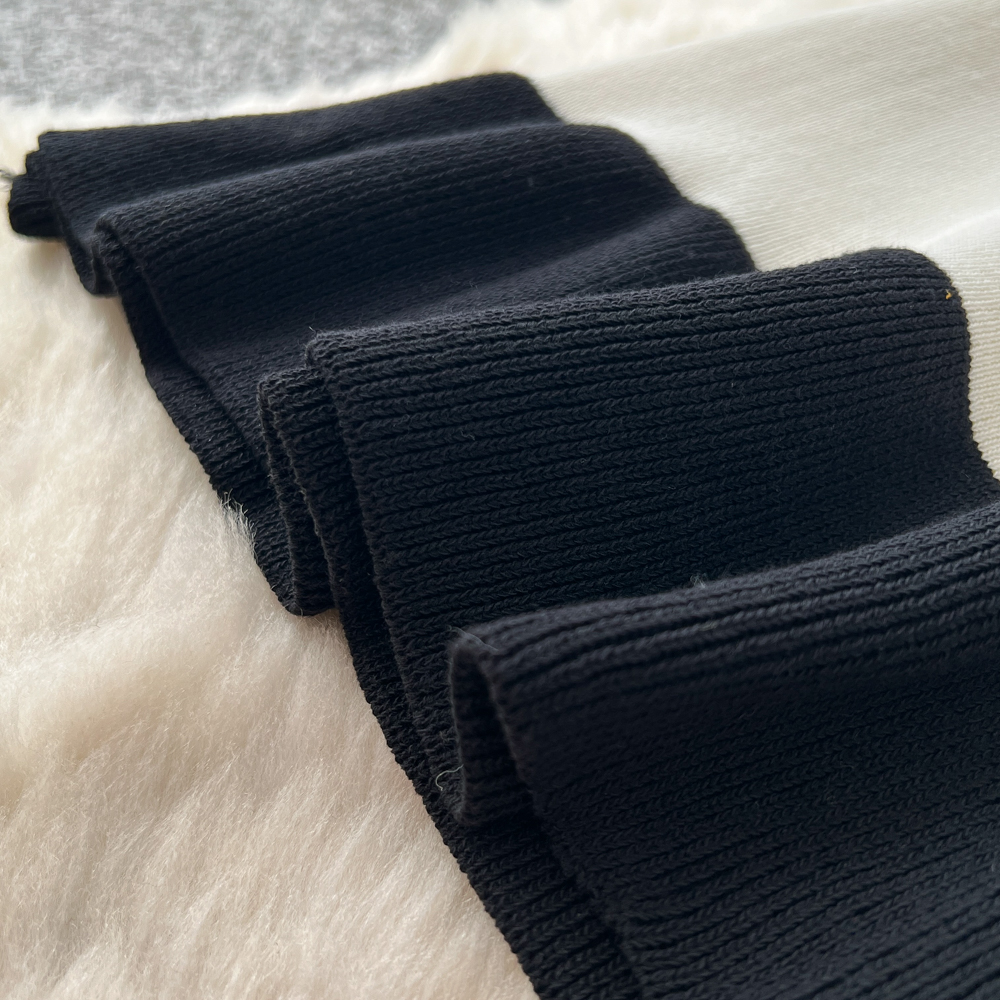 Beading lotus leaf edges dress ladies sweater dress for women