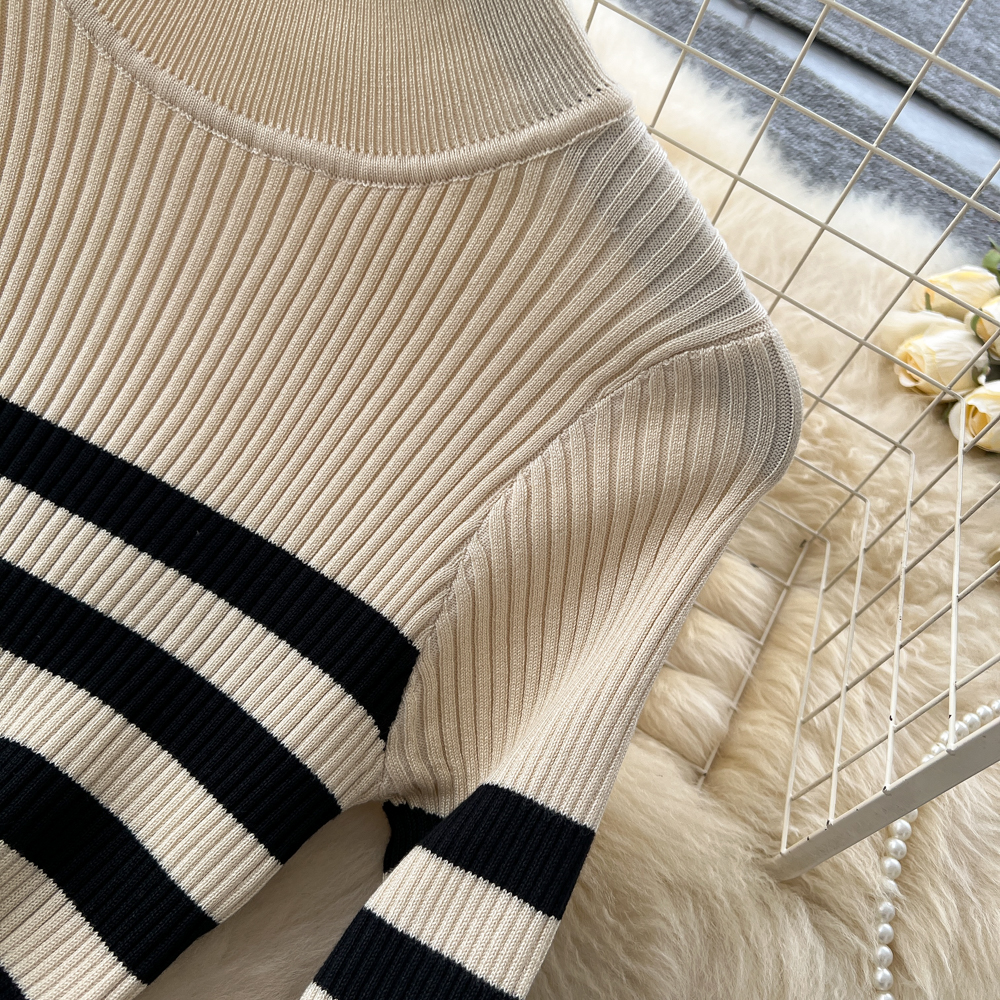 Knitted dress package hip long dress for women