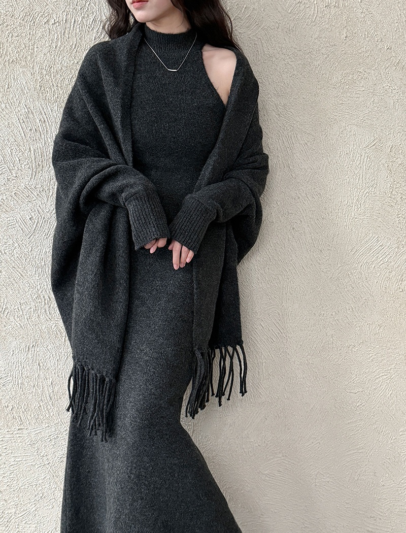 Tassels vest coat 2pcs set for women