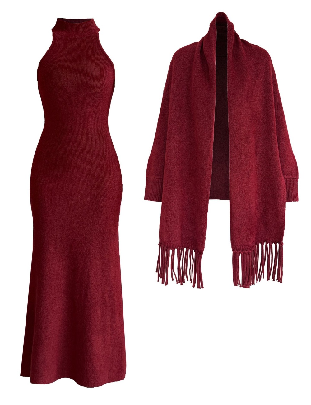 Tassels vest coat 2pcs set for women