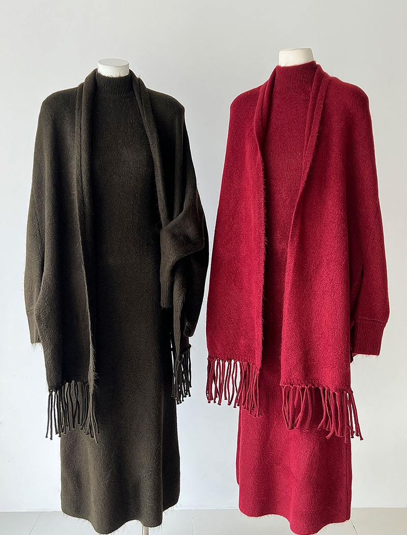 Tassels vest coat 2pcs set for women