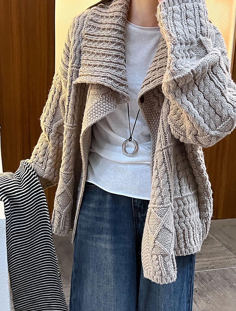 Wool autumn lazy stereoscopic niche twist sweater