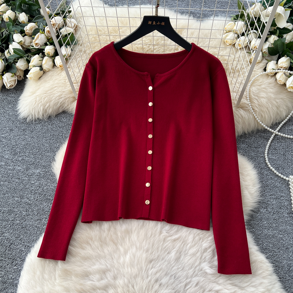 Tender cardigan round neck long dress 2pcs set for women