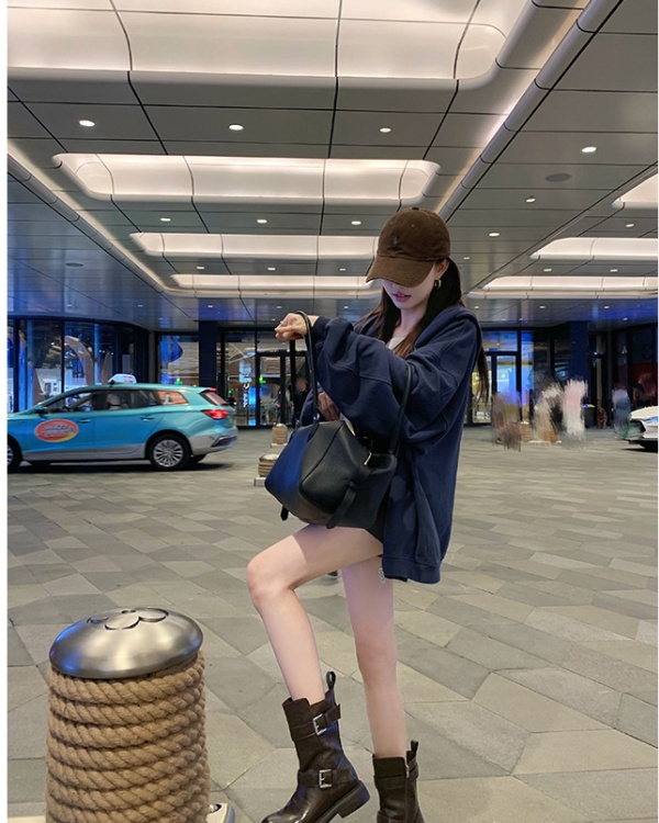 Thick crust double cingulate middle cylinder winter boots