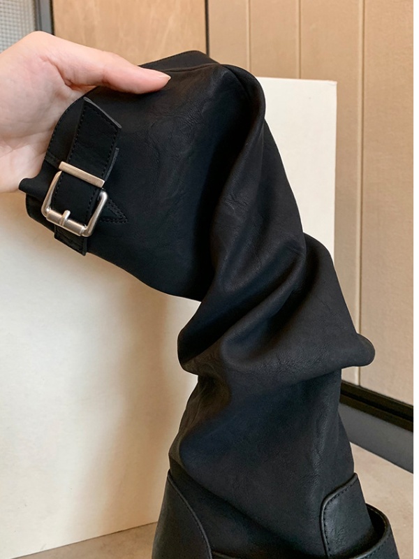 Autumn and winter thigh boots fold boots for women