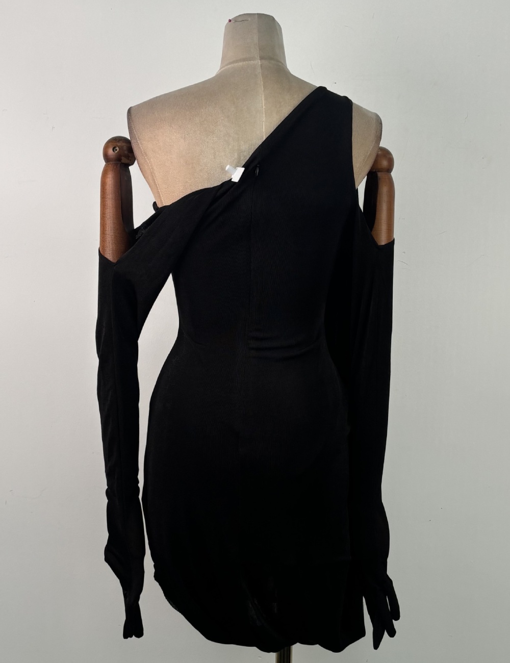 Temperament strapless pure T-back chouzhe simple niche dress