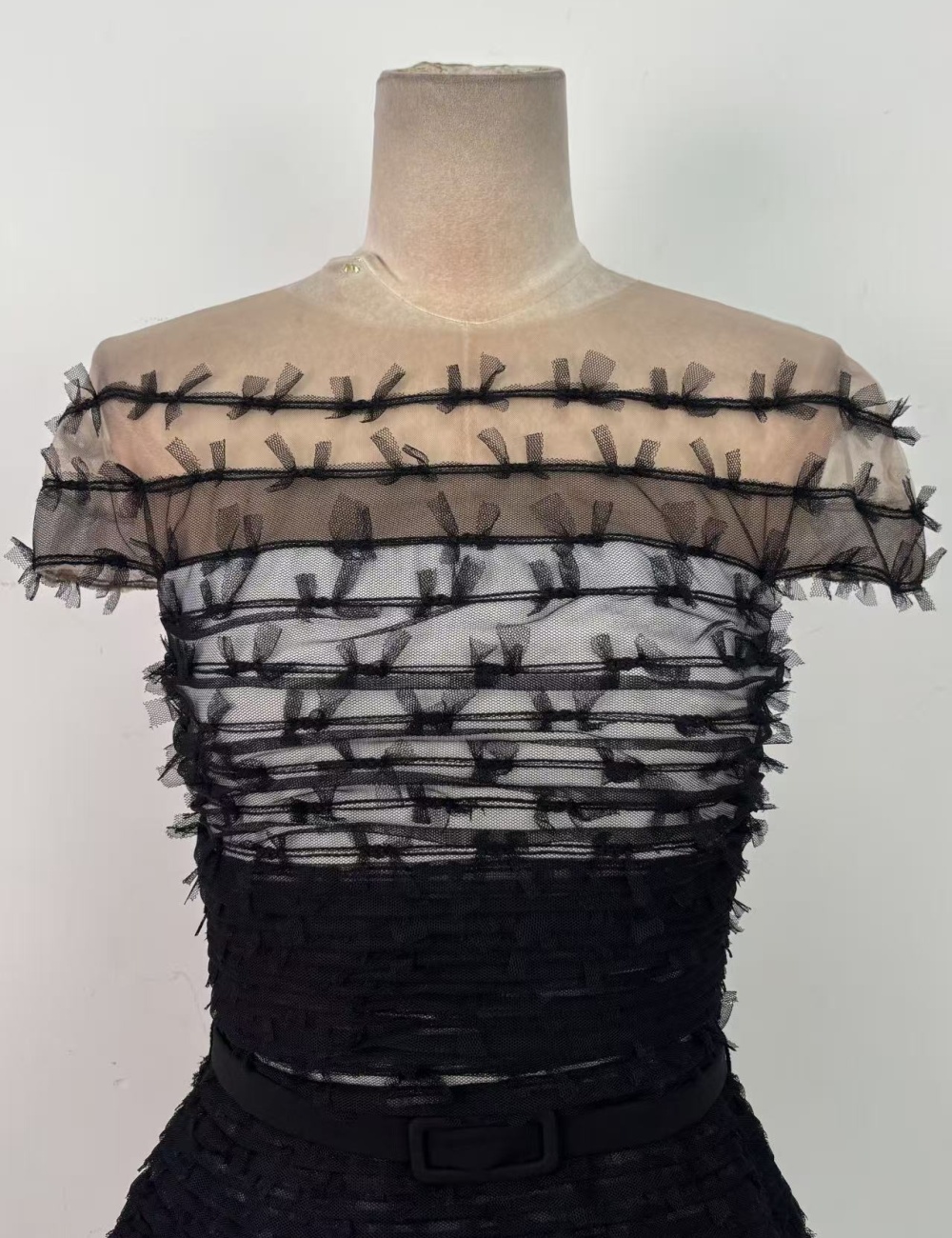 Elegant temperament dress gradient gauze long dress