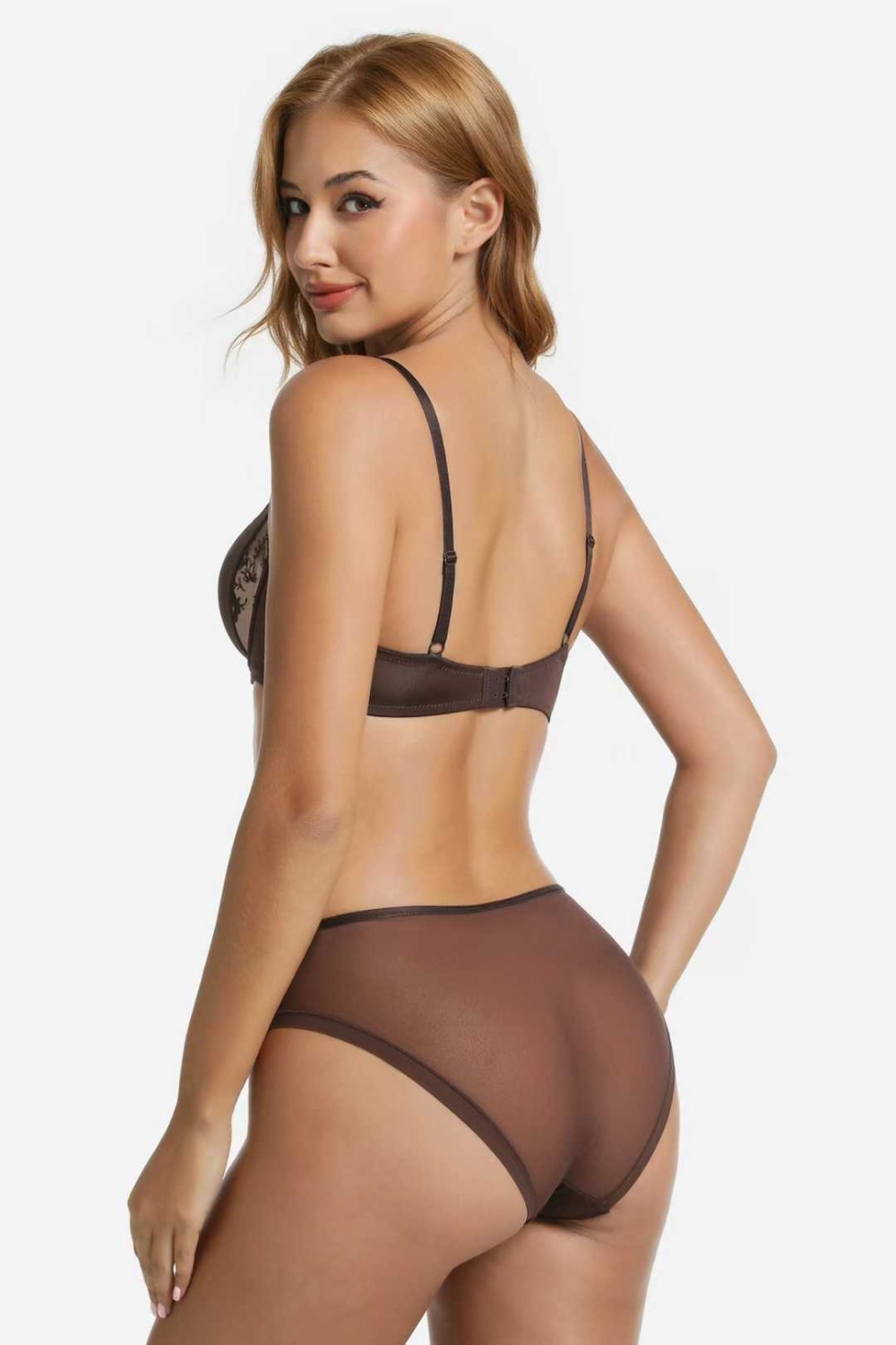 Thin lace sexy Lingerie splice embroidered Bra a set