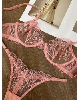 Small rims lace Bra gather France style underwear a set