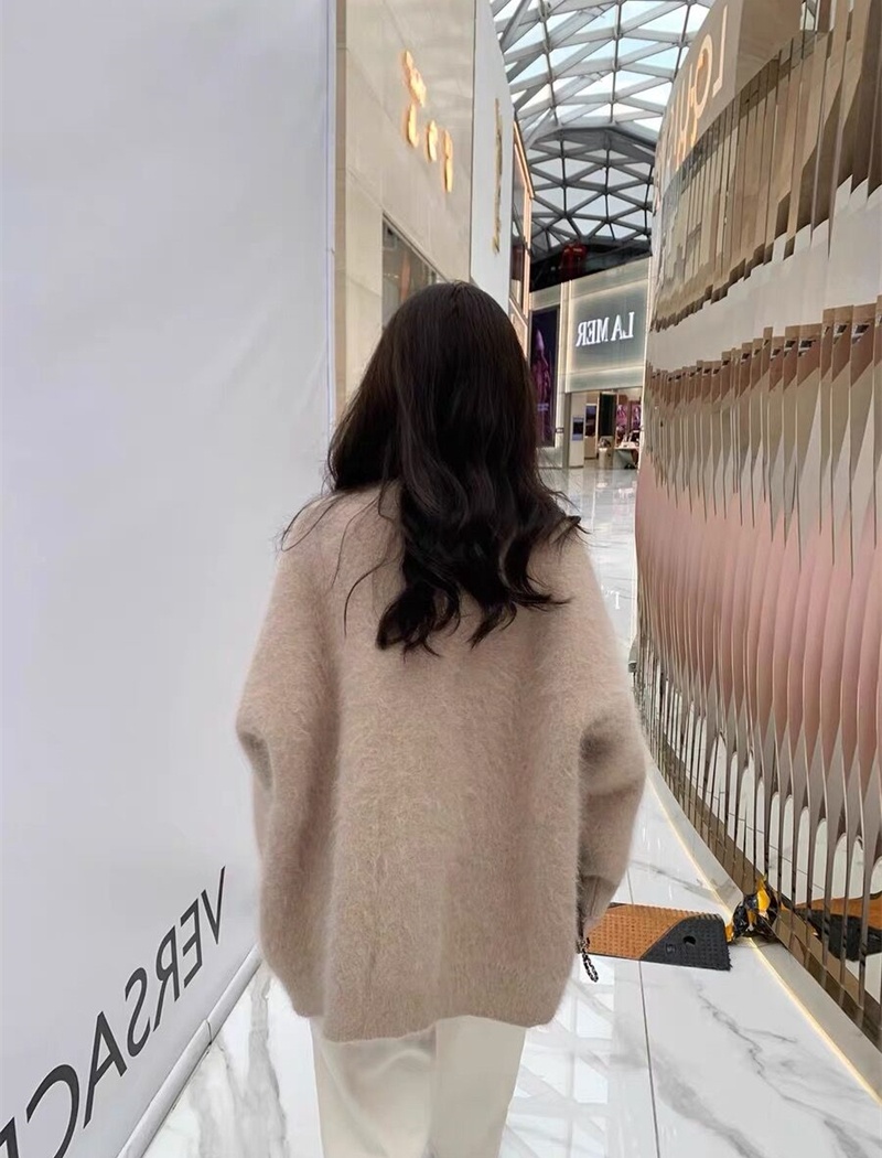 Mink velvet coat autumn and winter sweater for women