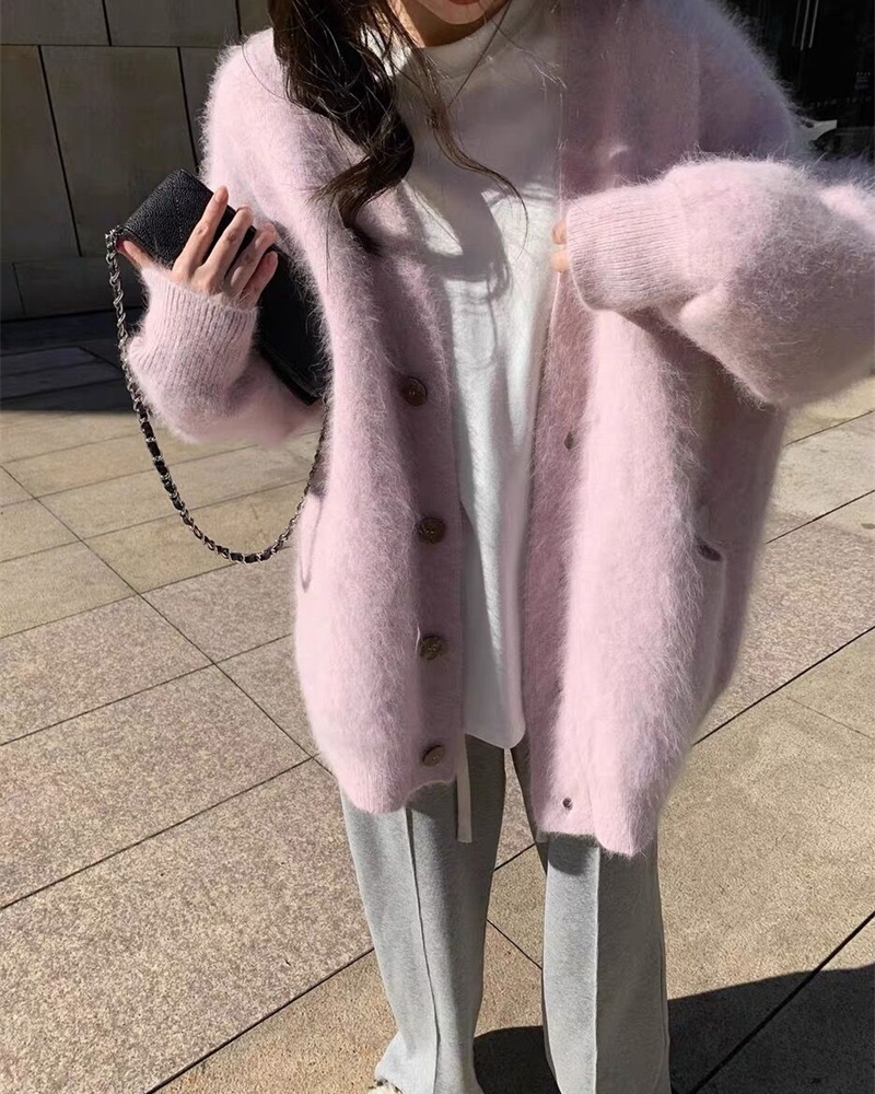 Mink velvet coat autumn and winter sweater for women