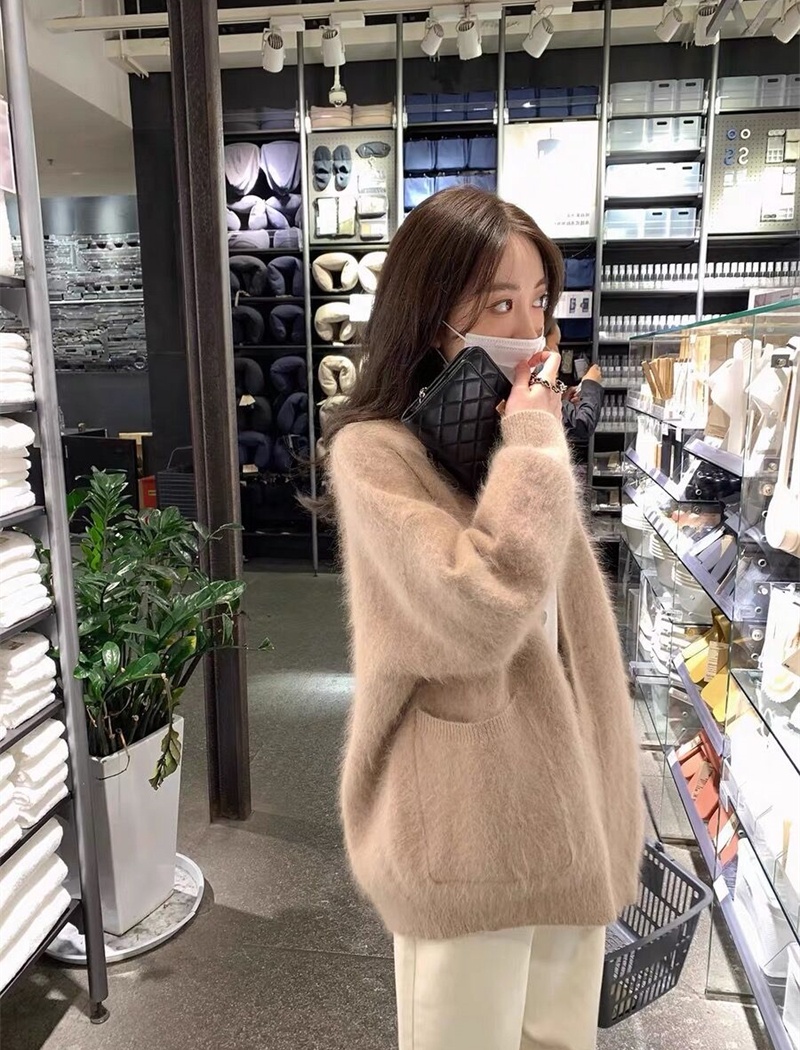 Mink velvet coat autumn and winter sweater for women