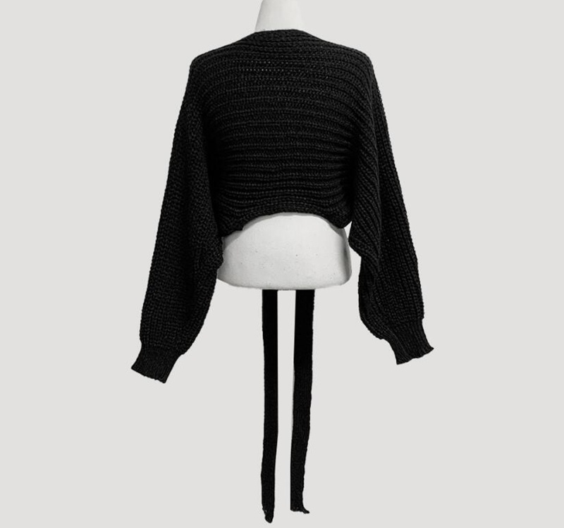 Temperament tender sweater high waist tops for women