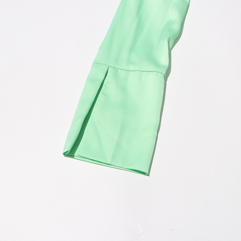 France style pure temperament tops flowers pinched waist shirt