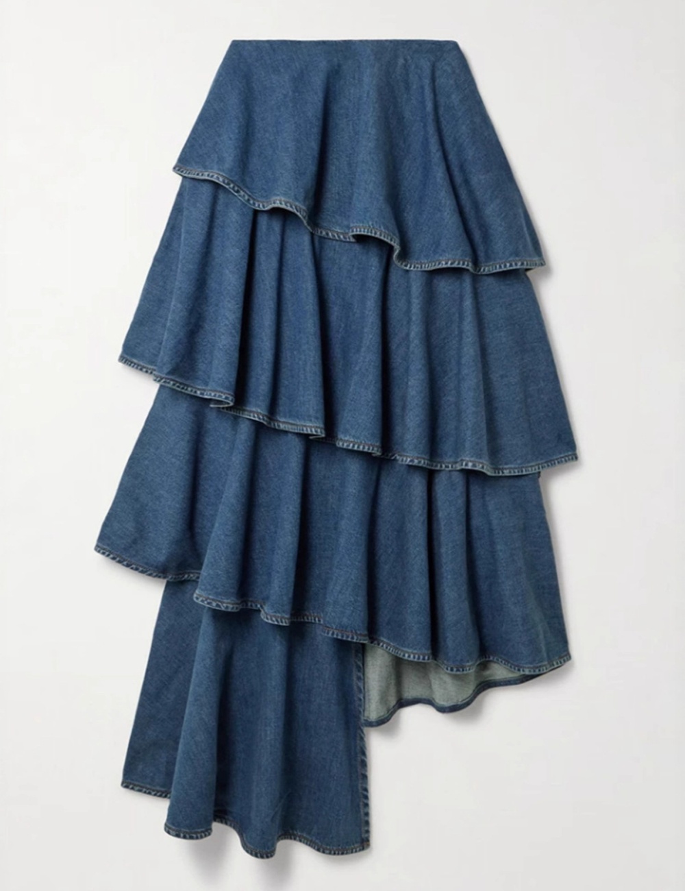 Temperament retro cake pinched waist elegant long skirt