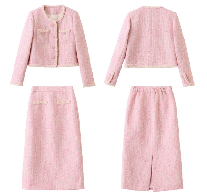 Coarse flower coat duck down long skirt a set