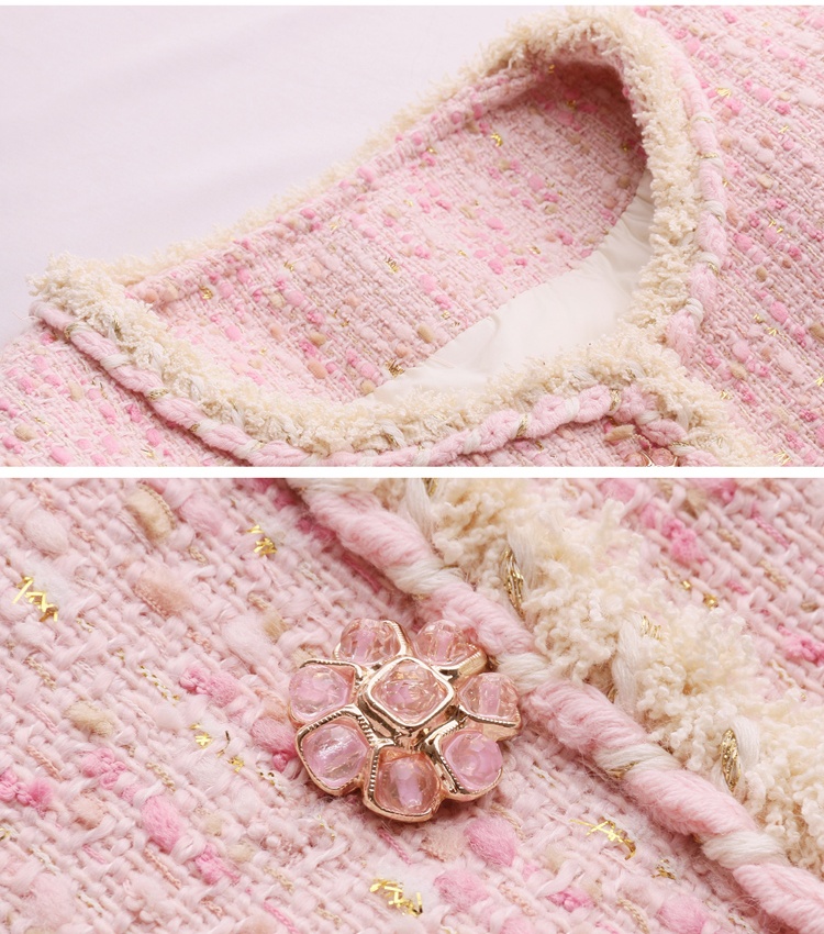 Coarse flower coat duck down long skirt a set