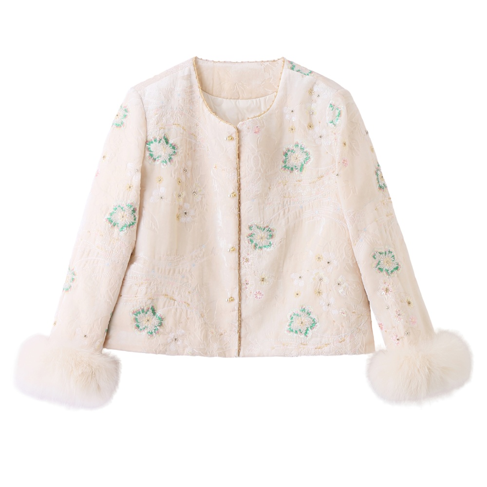 Fox fur winter Chinese style duck down coat