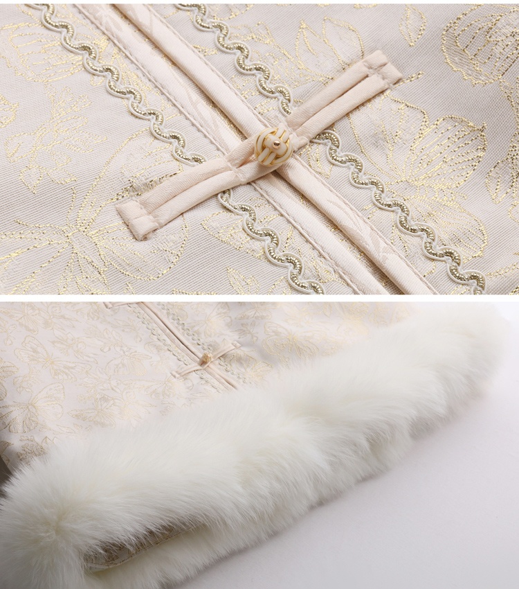 Fox fur winter down duck down Chinese style coat