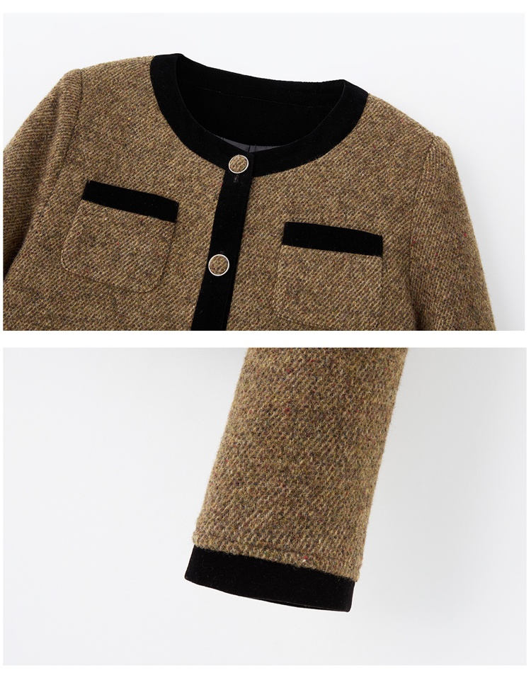 Chanelstyle duck down long skirt splice coat a set