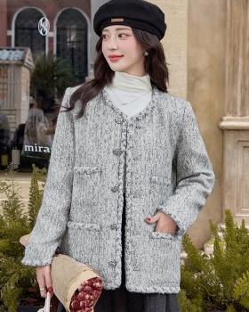 Down coarse flower chanelstyle duck down liangsi coat