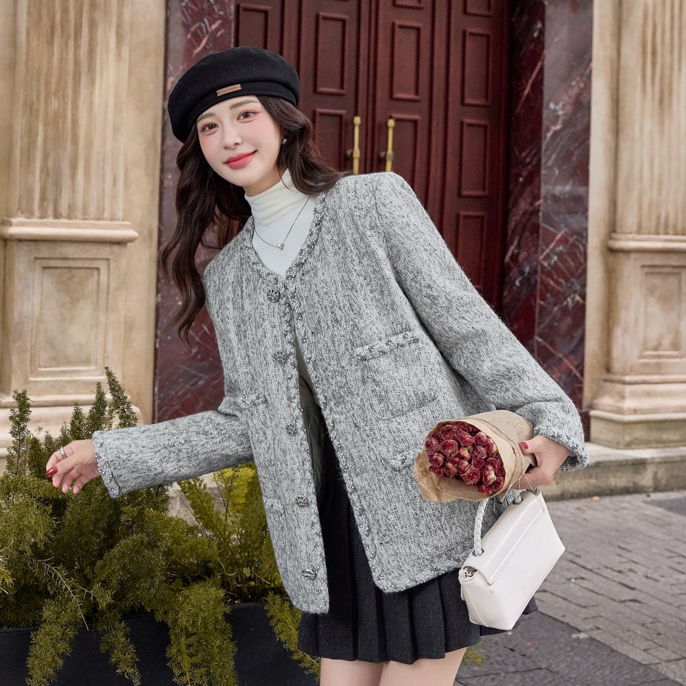 Down coarse flower chanelstyle duck down liangsi coat