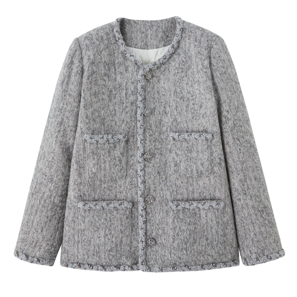 Down coarse flower chanelstyle duck down liangsi coat