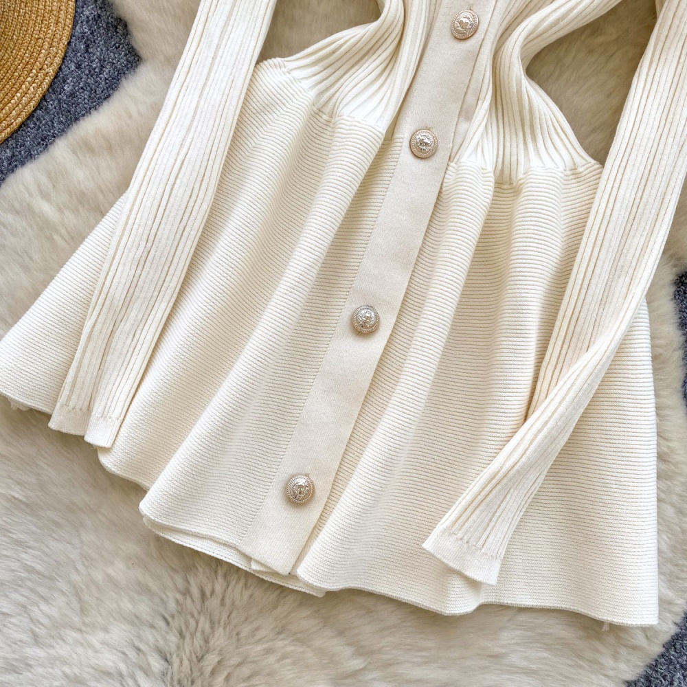 Slim pinched waist dress temperament sweater dress