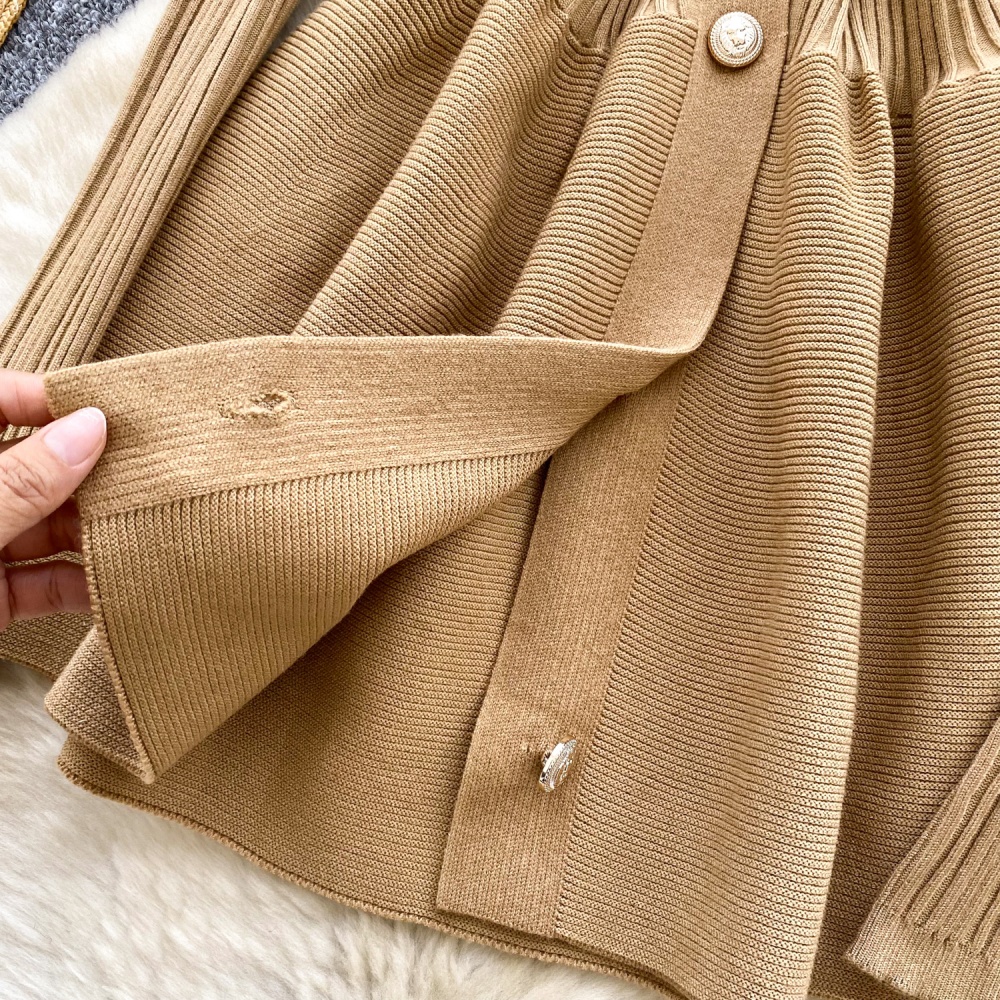 Slim pinched waist dress temperament sweater dress