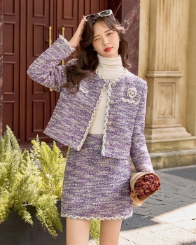 Duck down jacket autumn and winter short skirt a set