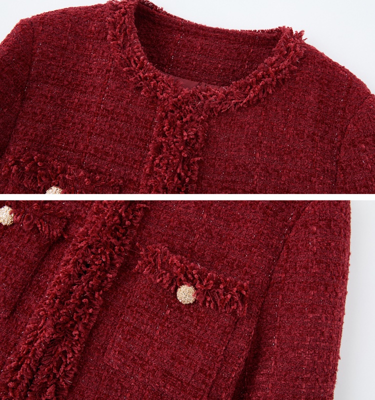 Bride winter red coat duck down down long skirt 2pcs set