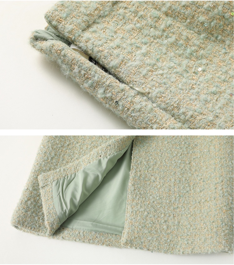 Chanelstyle fox fur short skirt duck down jacket a set