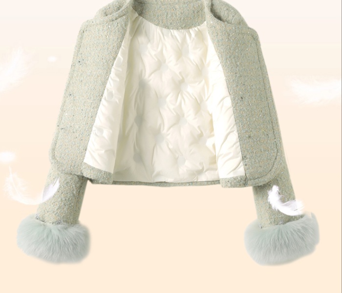 Winter fox fur skirt fiber wool long skirt a set