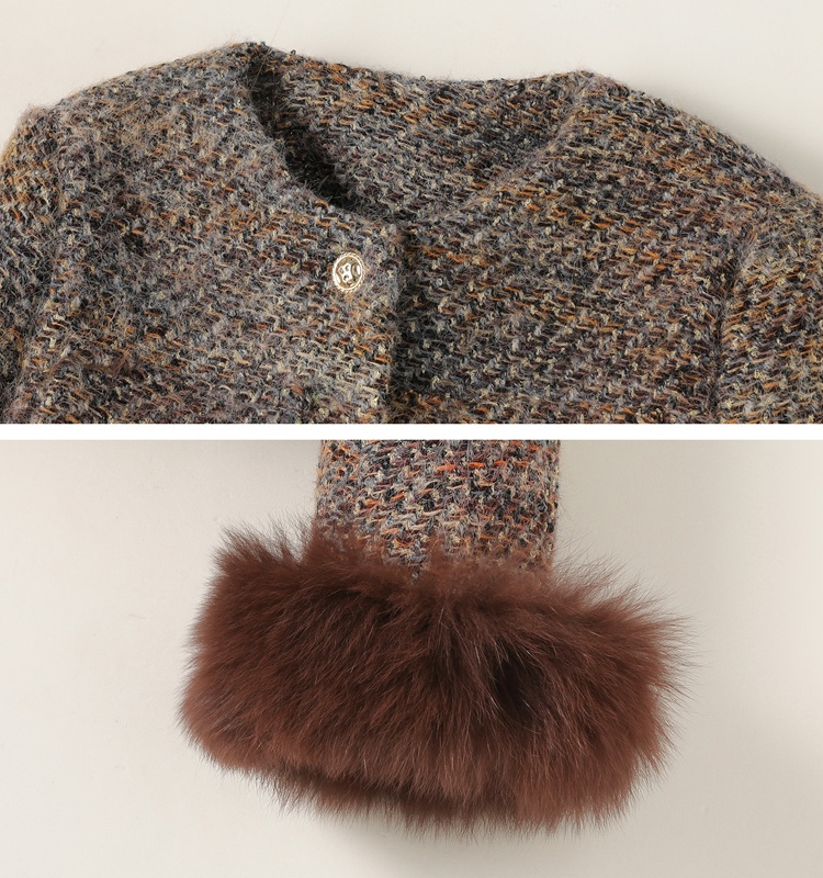 Fox fur duck down coat down long skirt a set