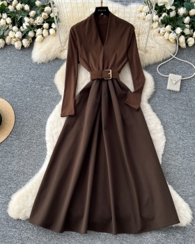 Bandage splice dress inside the ride long dress for women