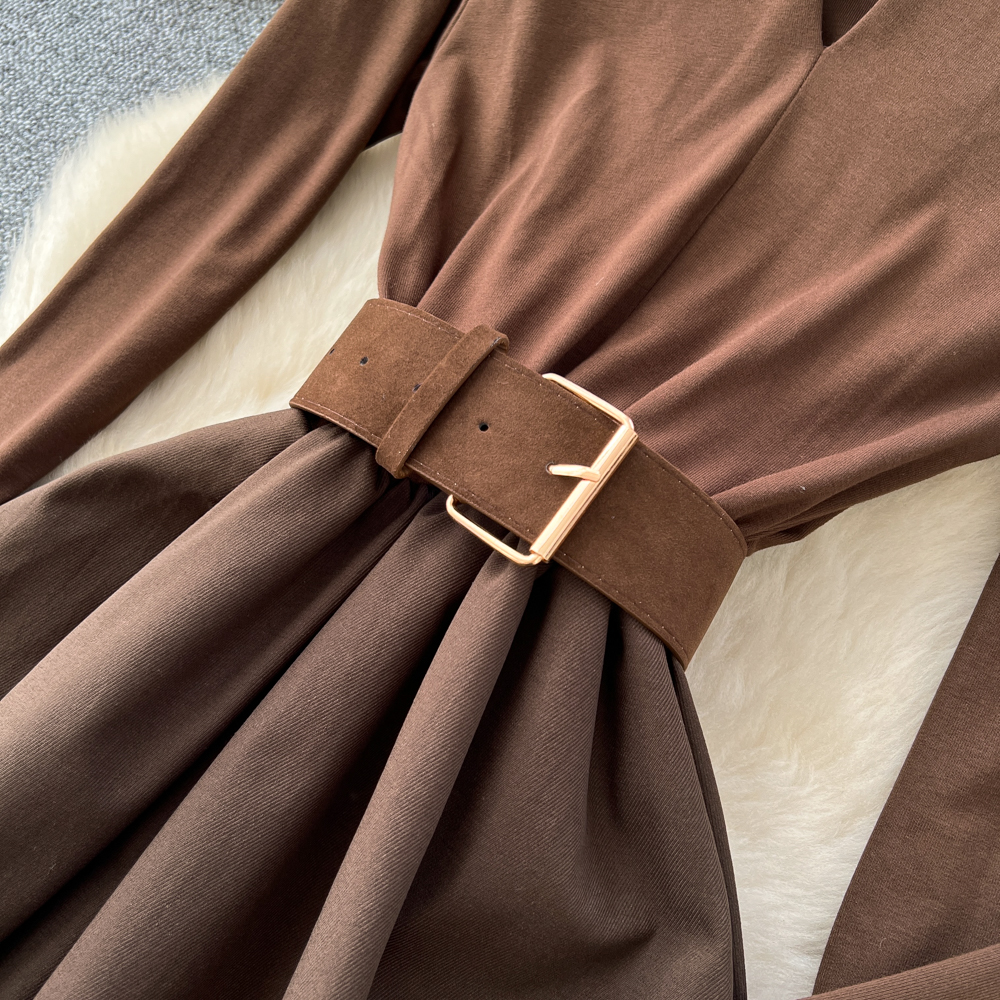 Bandage splice dress inside the ride long dress for women