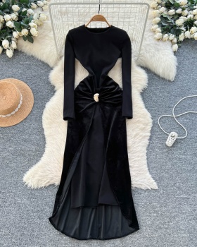 Niche dress France style long dress for women