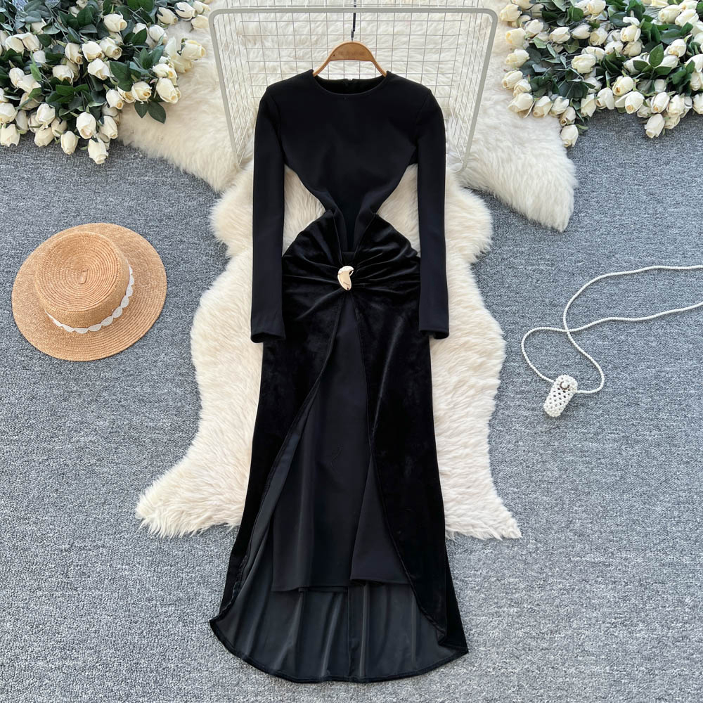Niche dress France style long dress for women