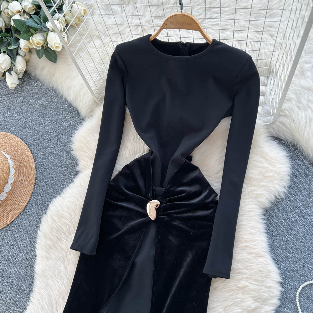 Niche dress France style long dress for women