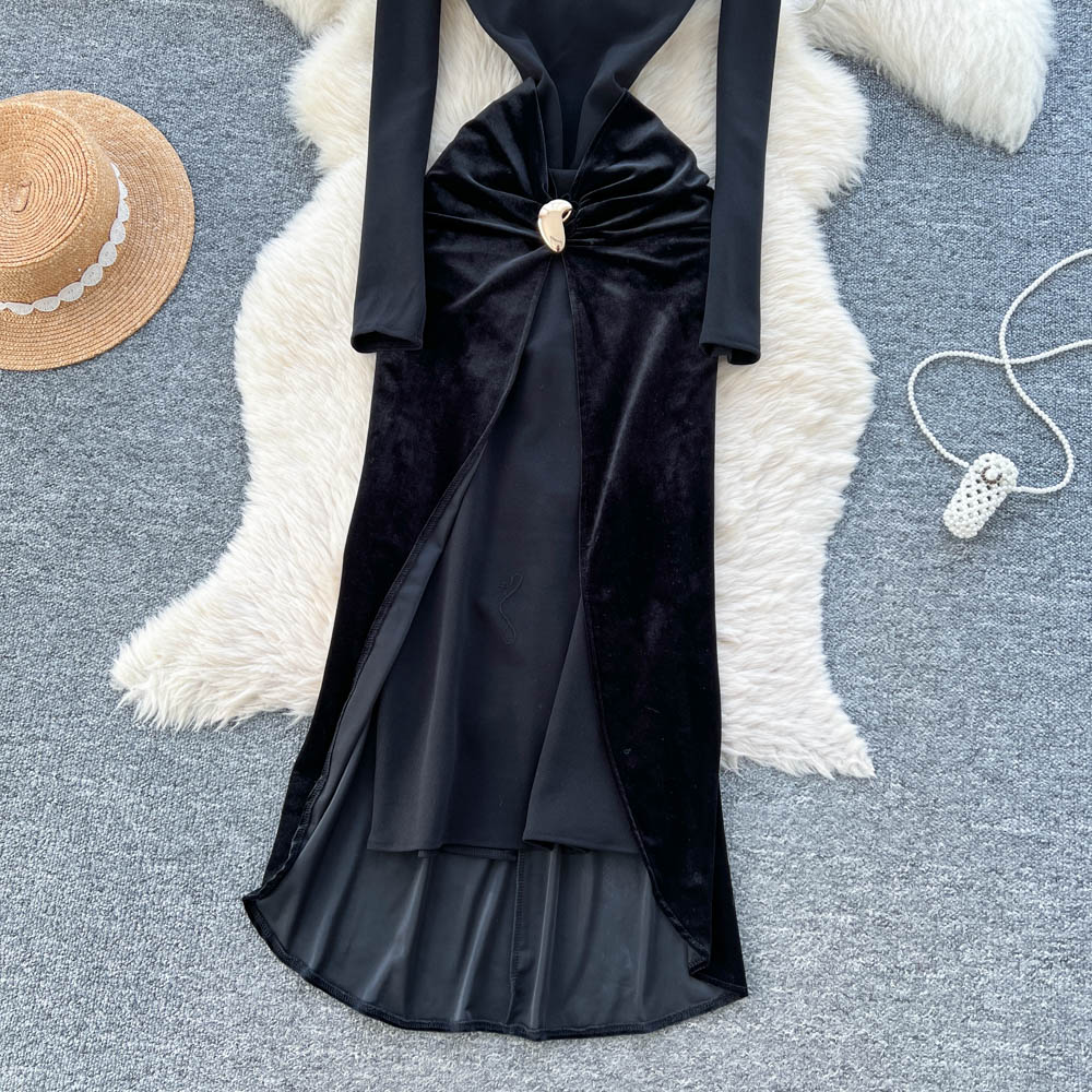 Niche dress France style long dress for women