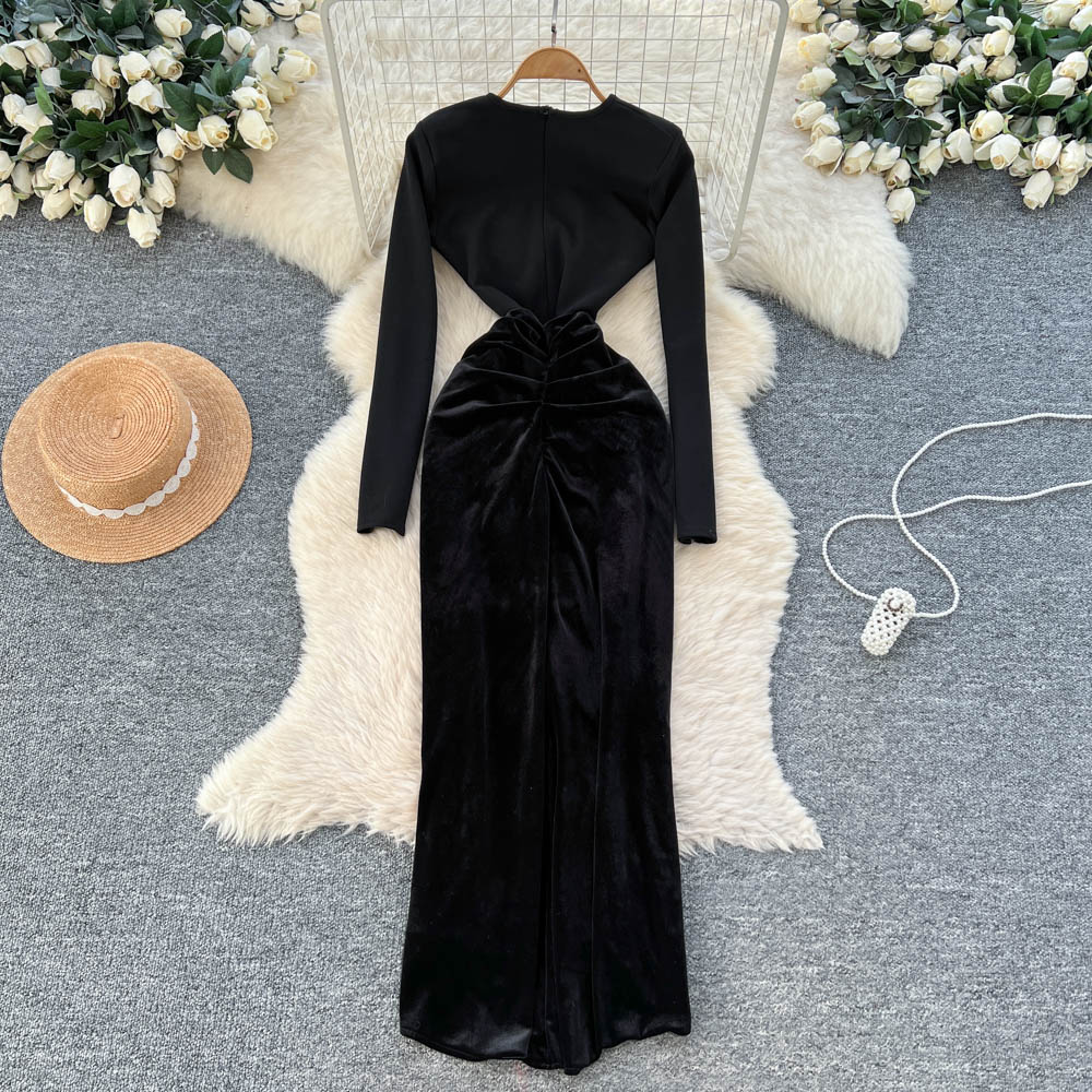 Niche dress France style long dress for women