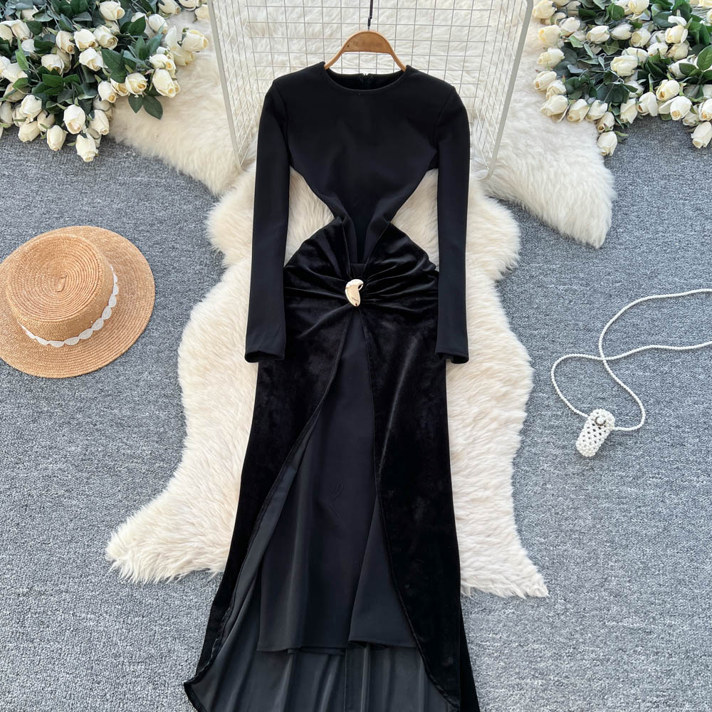 Niche dress France style long dress for women