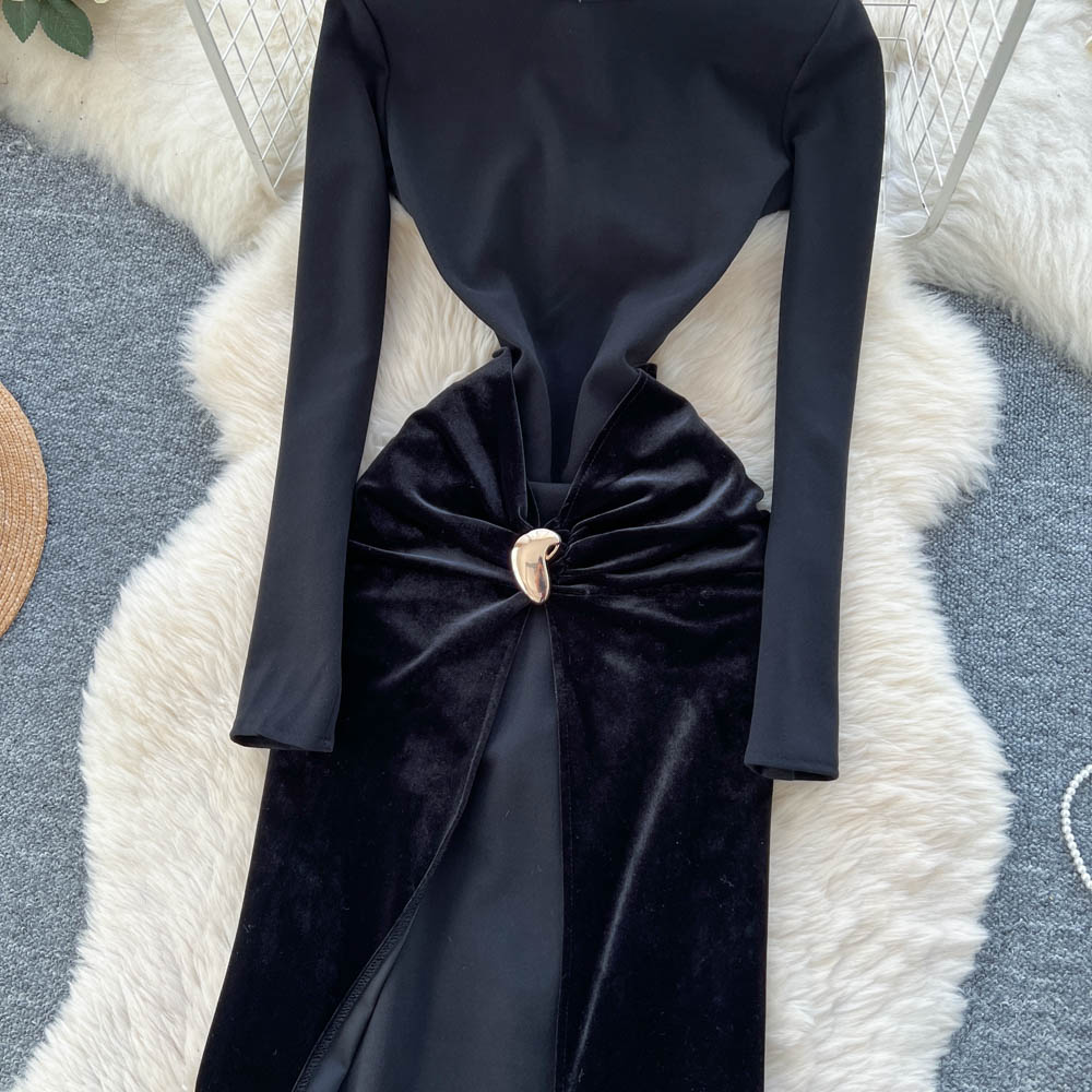 Niche dress France style long dress for women