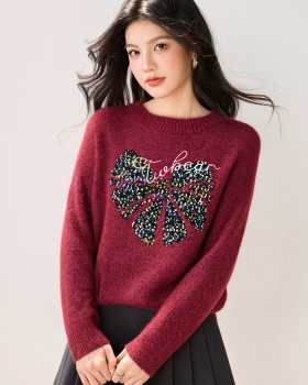 Autumn and winter temperament sweater lazy tops for women