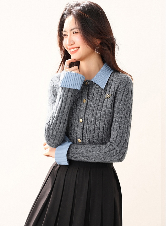 Show young Western style splice sweater