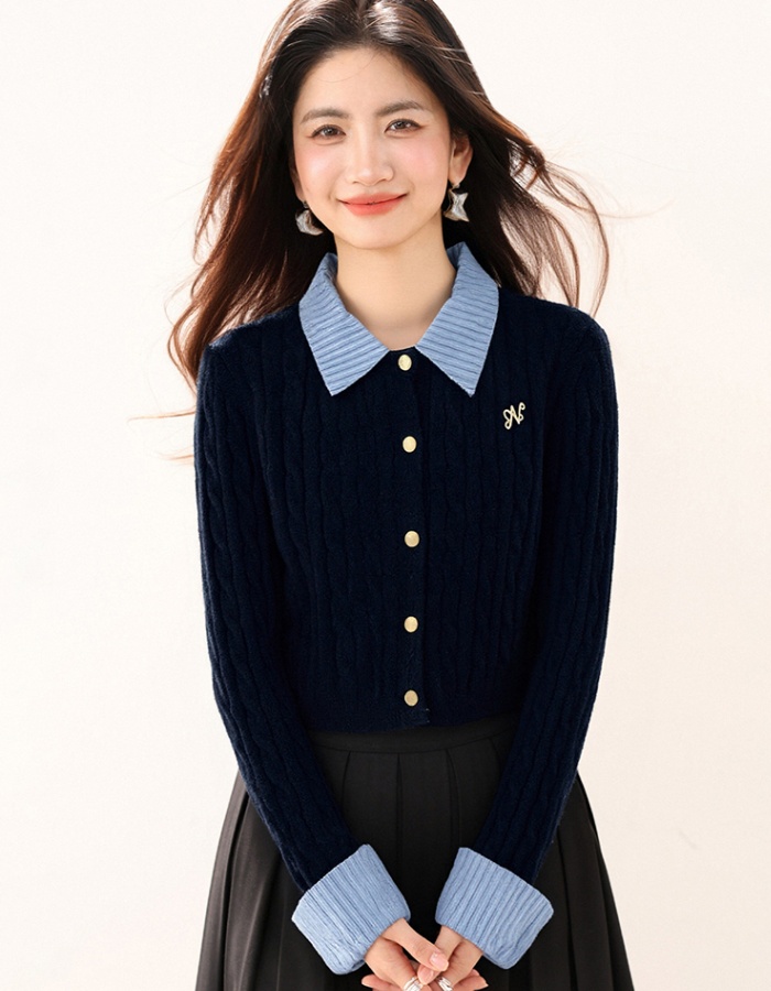 Show young Western style splice sweater