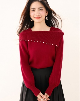 Western style knitted bottoming shirt long sleeve tops