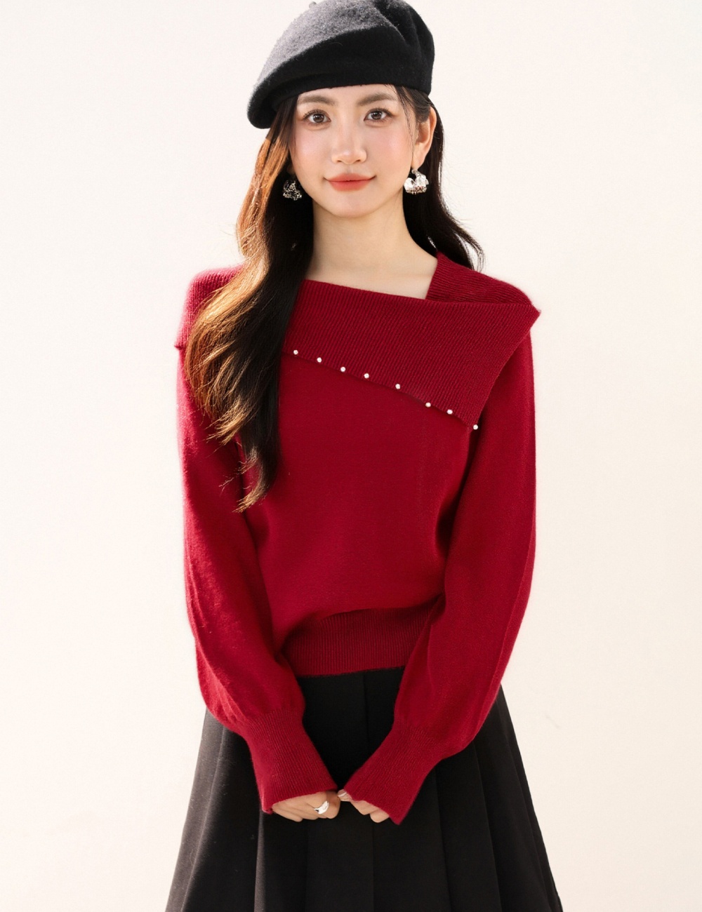 Western style knitted bottoming shirt long sleeve tops